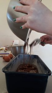 Réalisation d'un gâteau au chocolat